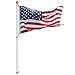 Yeshom 30 ft Telescopic Flag Pole Kit 16 Gauge Aluminum Flagpole 3'x5' US Flag & Ball Fly 2 Flags Outdoor Garden primary