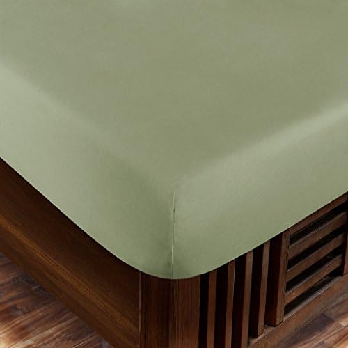 Zen Home Luxury Fitted Sheet (2-Pack) - 1500 Series Luxury Brushed Microfiber w/ Bamboo Blend Treatment - Eco-friendly, Hypoallergenic and Wrinkle Resistant - Queen - Olive