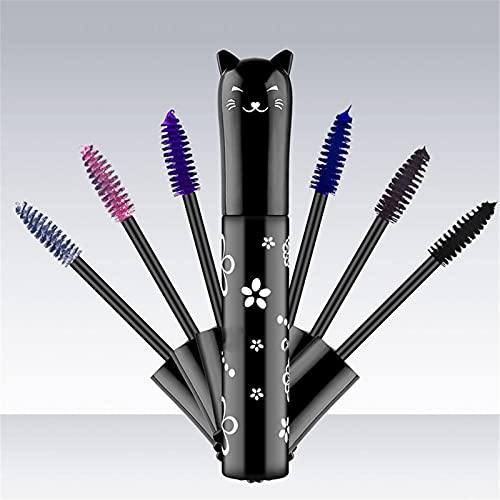 HXS Mascara for Women, Colored Eyelash Mascara, 6 Colors 4D Silk Fiber Colored Mascara, Waterproof Thickening and Lengthening Natural Long-Lasting Smudgeproof Eyelash Mascara for Eyelash