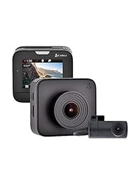 Cobra Drive HD Dash Cam DASH2216D Feat.1080p Full HD Cámara frontal y 720p HD Cámara trasera, MicroSD de 16GB incluida, con detección de accidentes automáticos G Sensor, grabación en bucle, DVR de gran angular de 160 grados