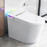 Tankless Smart Toilet with Built-In Bidet, Heated
