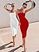 GOBLES Women's Sexy Spaghetti Strap Sleeveless Bodycon Midi Club Dress (M, White)