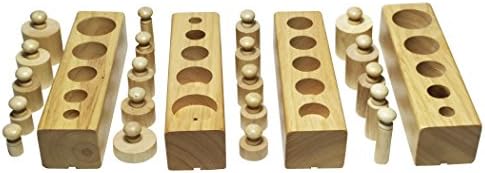 Montessori Wooden Cylinder Socket Family Pack Early Learning Education Toy