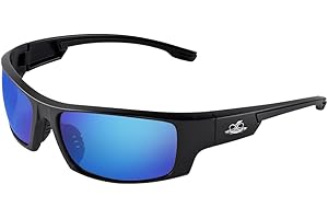 BULLHEAD SAFETY EYEWEAR Bullhead Safety Dorado Safety Glasses with Dual Lenses, ANSI Z87+, Blue Light Glasses with UV Light Protection and Anti-Scratch Coating, Blue Revo Lenses, Matte Black Frame