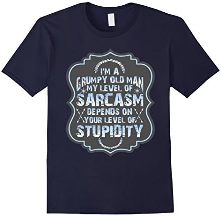 Mens Funny I'm A Grumpy Old Man T-Shirt Sarcasm Tee XL Navy