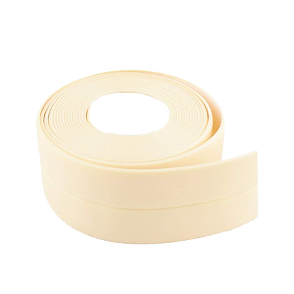 perfk Caulk Strip, Self- Sealing Tape PVC Waterproof Decorative Sealant for Kitchen, Bathroom, Shower Edge, Beige