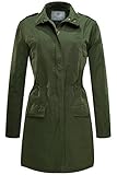 Wenven Women's Spring Light Military Windbreaker