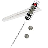 Meat Thermometer,Lensoul Food Thermometer Instant Read Digital Cooking Candy Thermometer with FDA Certificate for BBQ Grill Kitchen Smoker Milk Drink Soup Turkey Chicken Baking-included 2 Batteries