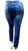 Omega Womens Plus Size Blue Denim Stretch Ankle Jeans Skinny Distressed Pants (22)