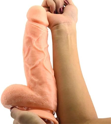 Dolover 10.83.15" Huge realistic mass-ager wand toy soft flexible and skinw,with Suction Cup,FleshR