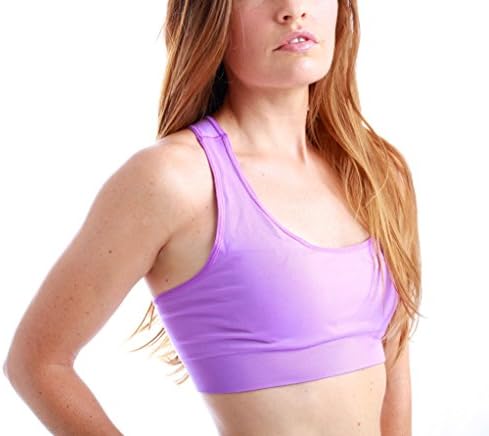 Swoob Women's Dragonfly Seamless Travel Pocket Sports Bra Base Layer Medium Violet
