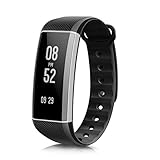 Fitness Tracker, EIVOTOR Activity Tracker with Wrist-Based Heart Rate Monitor, Water Resistant Watch Band with Step Tracker Sleep Monitor Calorie Counter Notification Alerts for Android iOS Smartphone