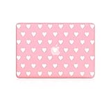 TopCase Heart-Shaped Design Pink Ultra Slim Light Weight Rubberized Hard Case Cover for Macbook Air 13