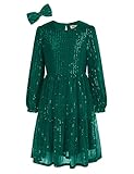 GRACE KARIN Kid Big Girl Sequined Bridesmaid Dress