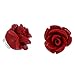 Red White Black Color Rose Magnetic Stud Earrings, Pack of 3 pairs