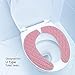 Gel Toilet Seat Cover - Adhesive Gel Pads Provide a padded and cushioned Seat for Maximum Pressure Relief – Washable and Portable- Pink