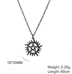 UNIFT Pentagram Sun Wheel Layered Necklace For