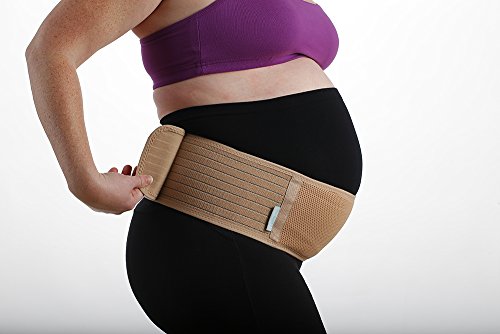 HarmonyPT Maternity Support Belt - Super Soft and Breathable Belly Band for back and pelvic support during pregnancy - Black or Beige