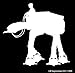 Boy Riding AT-AT Walker Decal Vinyl Sticker Graphics|UR Impressions|for Cars Trucks SUV Vans Walls Windows Laptop|WHITE|5.5 X 5.3 Inch|URI214