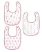 SwaddleDesigns Muslin Bib, Pink Thicket , 3 Count