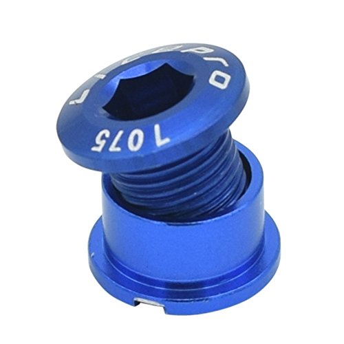 JooFn Chainring Bolt/Nuts Single Speed Short Chain Ring Bolts Kit for Road Bike, Mountain Bike, BMX, MTB(Aluminum Alloy, Blue)