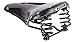 Brooks England Flyer Carved, Touring Leather Handmade Bike Saddle with Suspension Springs, Black, One Size