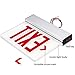LEONLITE LED Edge Lit Red Exit Sign Single Face with Battery Backup, UL Listed, AC120V/277V, Ceiling/Left End/Back Mount Emergency Light for Hotel, Restaurant, Hospitals, Pack of 2