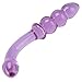 AKStore Crystal Glass Dildo Anal Beads Butt Plug G-spot Massager (Purple)