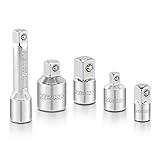 Neiko 30201A Socket Adapter and Drive Reducer Set, 5 Piece | Premium Cr-V Steel with Mirror Chrome Finish