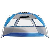 G4Free Easy Set up Beach Tent Pop up Sun Shelter Large Family Beach Shade UV Protection for Kids Family,4 Person Portable Camping Shelter for Outdoor Sports Beach Tour Hiking Fishing or Picnic