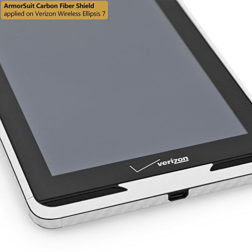 ArmorSuit MilitaryShield - Verizon Ellipsis 7" Screen Protector + White Carbon Fiber Full Body Skin Protectorw/ Lifetime Replacements