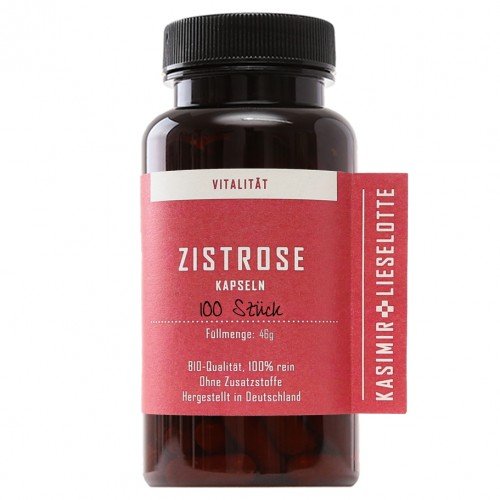 CISTUS INCANUS/ZISTROSE Kapseln - 100 Stück - frei von Pflanzenschutzmitteln oder anderer chemischer Zusätze