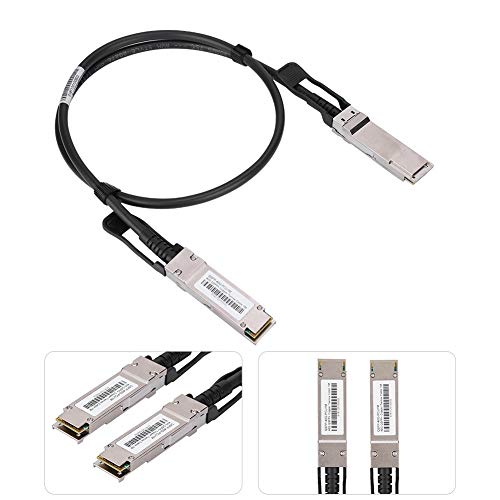 Mugast QSFP-40G-CU1M SFF-8436 Cable,3.3FT 4 Channels 10Gbps High Speed Transmission Copper Data Cable for VR, Data Center, Server, High-Speed Network Card, RAID Disk Array, etc