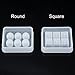 Mtlee 4 Pieces Round Square Silicone Bead Molds with Holes Resin Jewelry Making DIY Craft Tools and 4 Pieces Transparent Pipettes