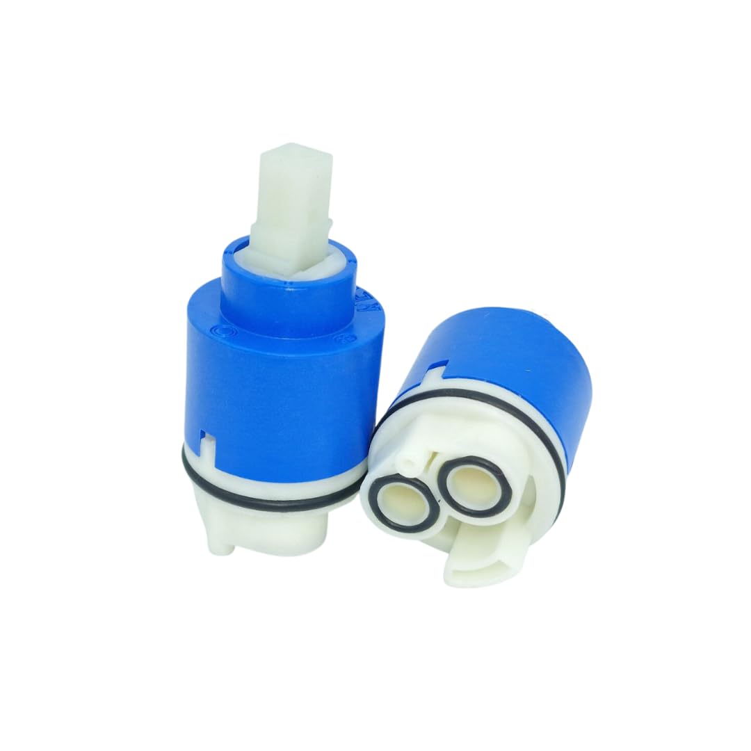 Schläfer 480063 | 40mm Mixer Faucet Cartridge, Universal Ceramic Replacement Cartridge with 2 Feet, for Single Lever Mixer Taps in Kitchen, Bathroom, Shower and Bathtub