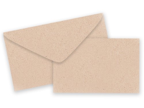 Pack of 25 Sets Plain Kraft Card / Envelopes Gift Enclosure Cards Recycled Made USA