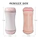 Male Masturbator Cup,2 in 1 Pocket Pussy Sex Toy with 3D Realistic Mouth Textured Vagina and Tight Anus Stroker Rechargeable with 12 Stimulation for Men Masturbation (Size -2)