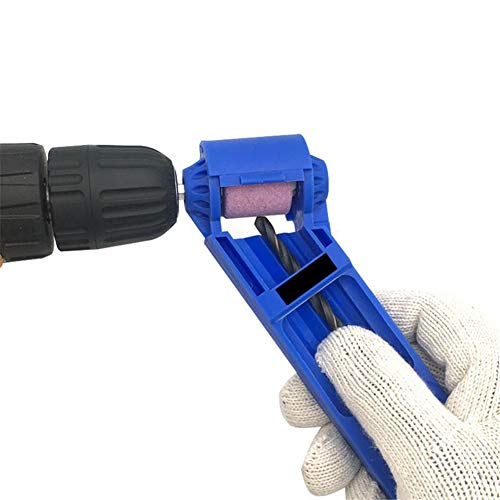 dezirZJjx 2 PCS Portable Drill Sharpener,2-12.5mm Drill Bit Sharpener, Sharpener Polishing Drill,Powered Grinder Wear Resisting Corundum Grinding Wheel Blue - Thumbnail 2