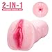 Ass Male Masturbator Lifelike Cup Virgin and Anal Stroker Sleeve 3D Anus Doll Adult Sex Toys Realistic Textured Pocket Virgin Ass Man Masturbation with 2 Hole