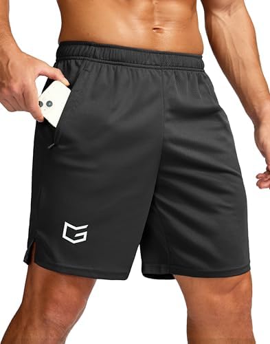 G Gradual Men's Running Shorts with Zipper Pockets Quick Dry Gym