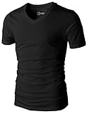 H2H Mens Casual Slim Fit Short Sleeve V-neck T-Shirts