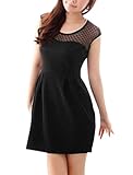 Allegra K Women Sleeveless Pullover Heart Design Summer Short Skater Dress