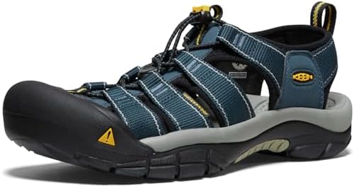 Keen Men Newport H2 Closed Toe Water Sandals, Navy/Medium Grey