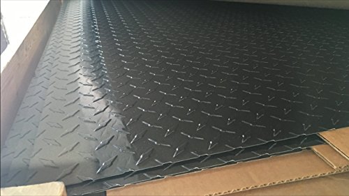 Painted Black Aluminum Diamond Plate - x 24