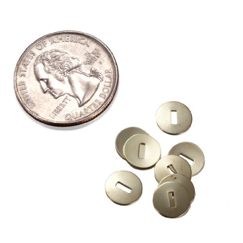 Officemate OIC Small Brass Plated Washers, Gold, 100/Bx (66991)