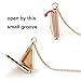 Aromatherapy Essential Oil Diffuser Necklace Stainless Steel Locket with Hypo-allergenic Stainless Steel Adjustable Chain(Rose Gold)