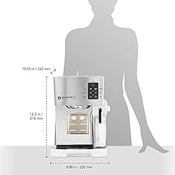 Espresso & Cappuccino Maker- 19 Bar Pump, 10 Pc