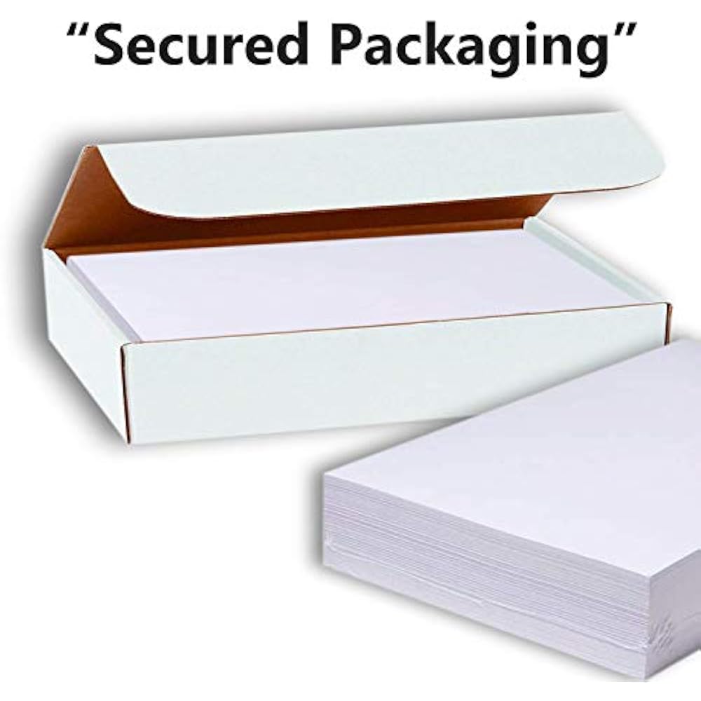 White Cardstock Thick Paper 8 1/2 X 11" Heavy Weight 120 Lb Cover Stock