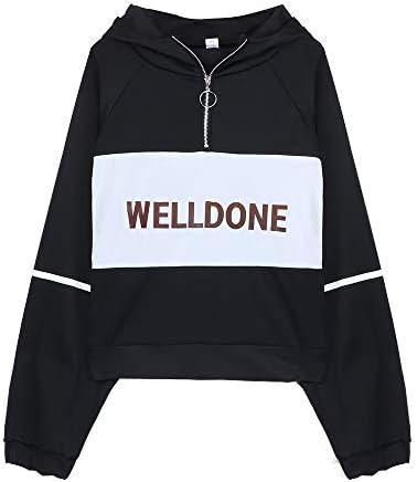 Riou Winter Warm Long-Sleeved Hooded Sweatshirt Sweatshirt,Women Casual Long Sleeve Loose Letter Print Pullover Hoodie Blouse Top Shirt