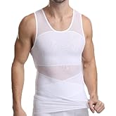 HANERDUN Mens Compression Shirt Slimming Body Shaper Vest Workout Tank Tops Abs Abdomen Undershirts